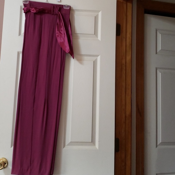 Cache pants with satin sash belt Size 2 - Picture 1 of 2